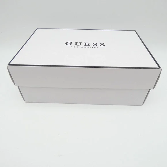 GUESS Leeba Black Strappy Square Toe Wrap Around High Heel Sandals 6.5M NEW - Picture 6 of 7